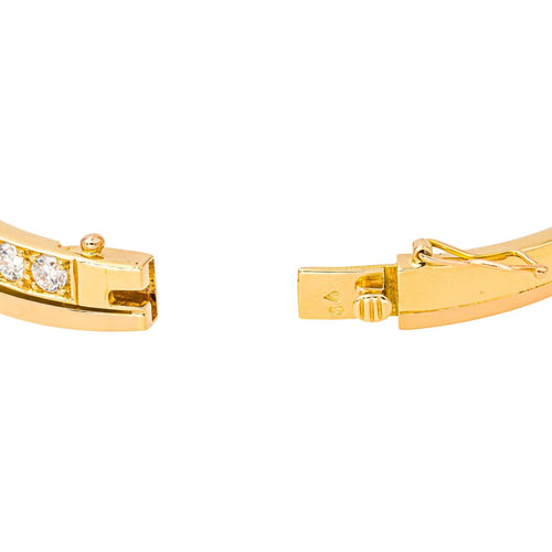 Bracelet Bracelet jonc en or jaune 18K serti de diamants 58 Facettes 4387215CN