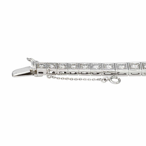 Bracelet Bracelet ligne en or blanc 18 carats et diamants 58 Facettes 4387216CN
