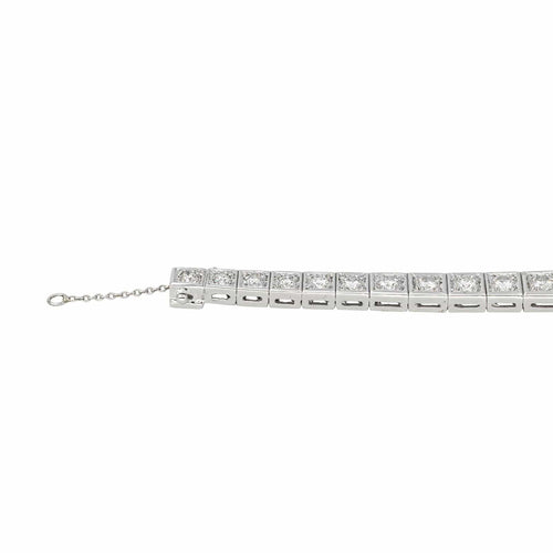 Bracelet Bracelet ligne en or blanc 18 carats et diamants 58 Facettes 4387216CN