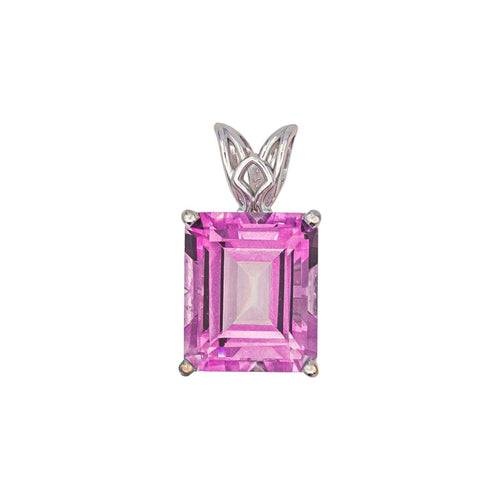 Pendentif Pendentif en or blanc 14 carats serti d’une tourmaline 58 Facettes 4387220CN