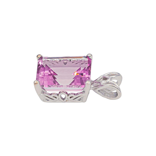 Pendentif Pendentif en or blanc 14 carats serti d’une tourmaline 58 Facettes 4387220CN