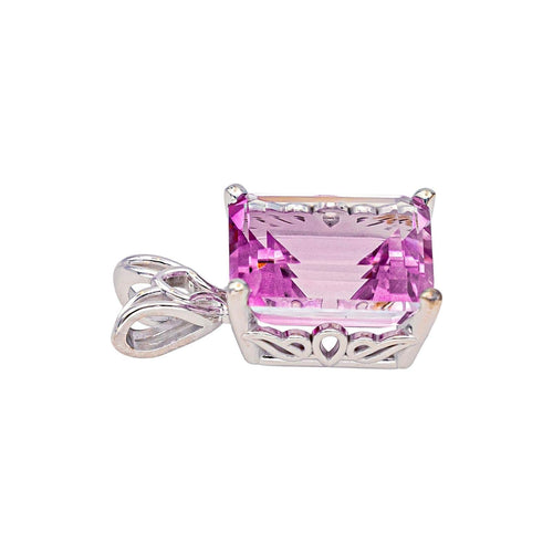 Pendentif Pendentif en or blanc 14 carats serti d’une tourmaline 58 Facettes 4387220CN