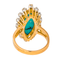 Bague 54 Bague marquise en or rose avec turquoise et diamants 58 Facettes 4387234CN