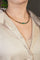 Collier Collier en or jaune 18 carats serti d’émeraudes et de diamants 58 Facettes 4387242CN