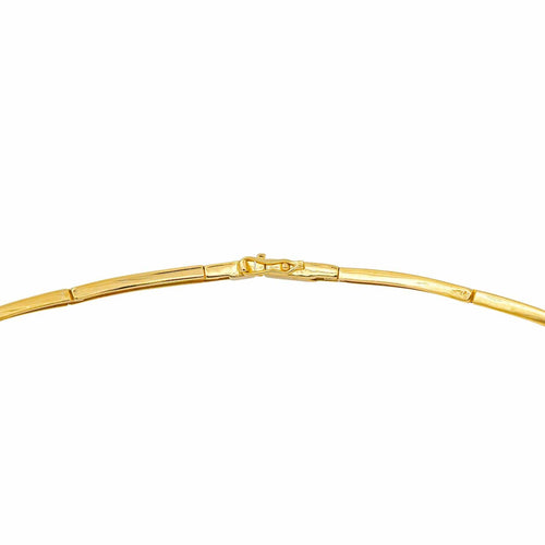 Collier Collier en or jaune 18 carats serti d’émeraudes et de diamants 58 Facettes 4387242CN