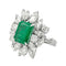 Bague 55 Bague Pompadour en or blanc 18 carats, émeraude et diamants 58 Facettes 4398644CN