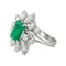 Bague 55 Bague Pompadour en or blanc 18 carats, émeraude et diamants 58 Facettes 4398644CN