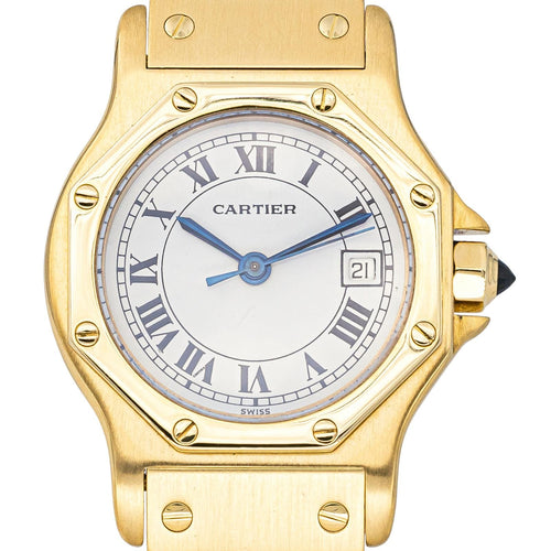 Montre Cartier Santos - Montre octogonale en or jaune 18 carats 58 Facettes 4404004CN