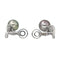 Boucles d'oreilles Boucles d’oreilles pendantes en or blanc avec diamants et perles de Tahiti 58 Facettes 4410629CN