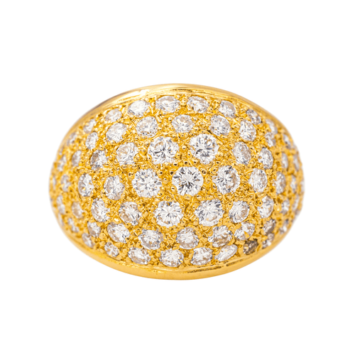 Bague 55 Bague cocktail en or jaune 18K pavée de diamants 58 Facettes 4410633CN