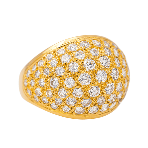 Bague 55 Bague cocktail en or jaune 18K pavée de diamants 58 Facettes 4410633CN