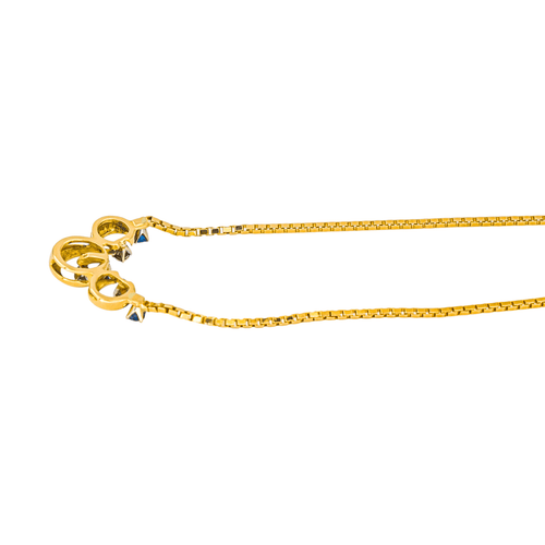 Collier Collier en or jaune 18 carats avec saphirs et diamants 58 Facettes 4416914RV