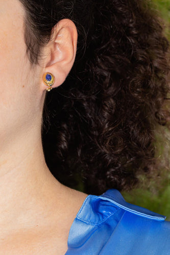Boucles d'oreilles Boucles d’oreilles clips - Or jaune 18 carats et saphirs 58 Facettes 4416917RV