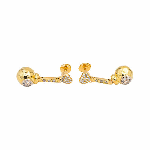 Boucles d'oreilles Boucles d'oreilles pendantes en or jaune 18 carats et diamants 58 Facettes 4423007CN