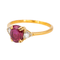 Bague 58 Bague en or jaune 18 carats avec rubis ovale et diamants 58 Facettes 4423551RV