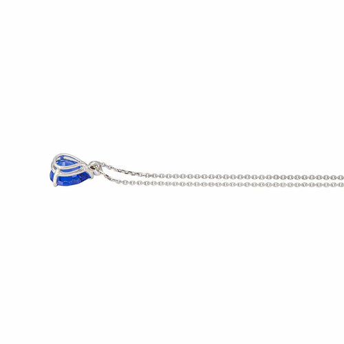 Collier Collier en or blanc 18 carats avec tanzanite et diamant 58 Facettes 4423605RV