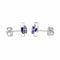 Boucles d'oreilles Boucles d’oreilles puces en or blanc 18 carats tanzanites et diamants 58 Facettes 4423606RV