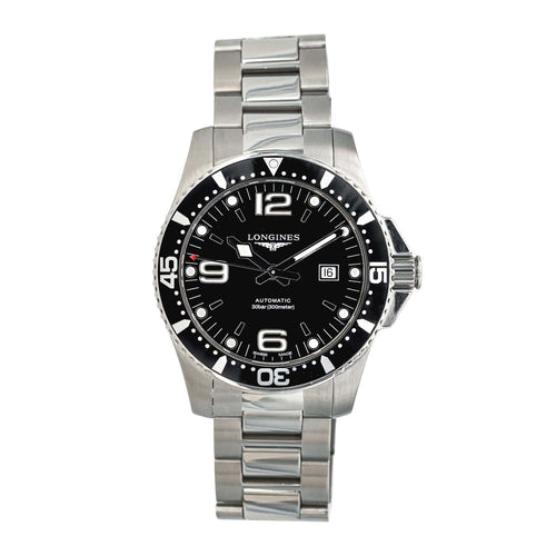 Montre Longines HydroConquest - Montre en acier, cadran noir, 43 mm 58 Facettes 4423765RV