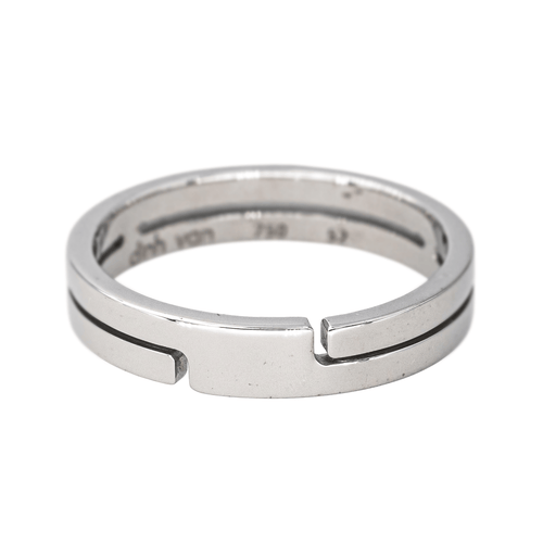 Bague 52 Dinh Van Seventies - Bague alliance PM en or blanc 18 carats 58 Facettes 4424864CN