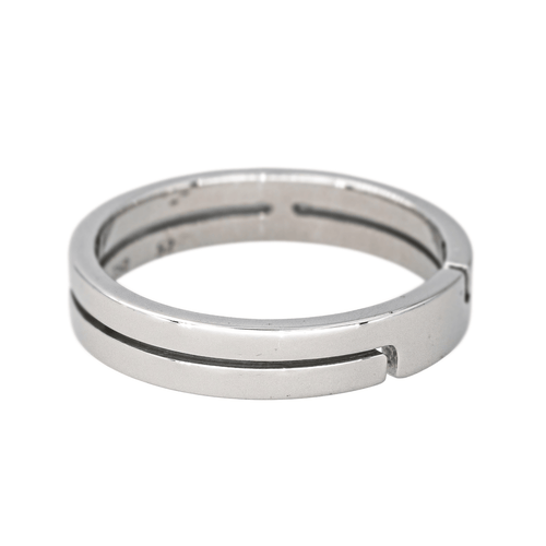 Bague 52 Dinh Van Seventies - Bague alliance PM en or blanc 18 carats 58 Facettes 4424864CN