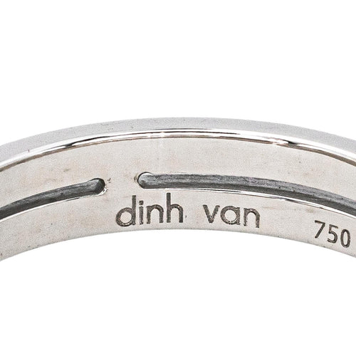 Bague 52 Dinh Van Seventies - Bague alliance PM en or blanc 18 carats 58 Facettes 4424864CN