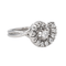 Bague 51 Bague tourbillon en or blanc 18 carats et diamants 58 Facettes 4425763CN