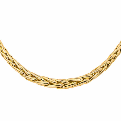 Collier Caplain Paris - Collier maille palmier en or jaune et saphir 58 Facettes 4438905CN