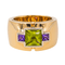 Bague 50 Bague en or jaune 18 carats sertie de péridot et améthystes 58 Facettes 4442218RV