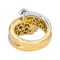 Bague 53 Bague en or jaune et or blanc 18 carats avec diamants 58 Facettes 4442219RV