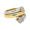 Bague 53 Bague en or jaune et or blanc 18 carats avec diamants 58 Facettes 4442219RV