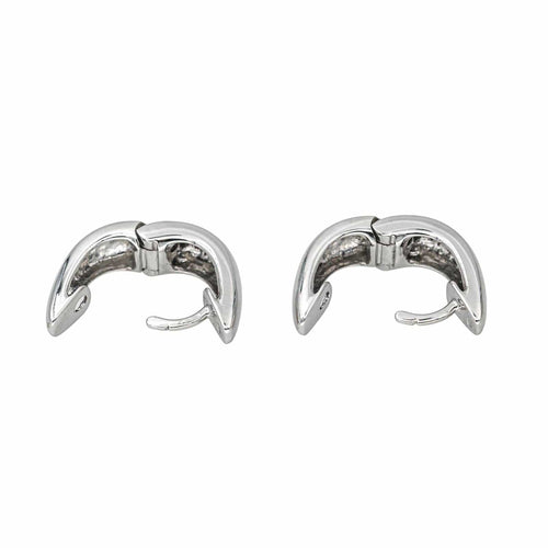 Boucles d'oreilles Créoles - Boucles d’oreilles en or blanc 18 carats 58 Facettes 4442381RV