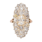 Bague 49 Bague marquise rétro en or rose 18 carats et diamants 58 Facettes 4445908CN