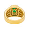 Bague 53 Bague en or jaune 18 carats avec émeraude ovale et diamants 58 Facettes 4445910CN