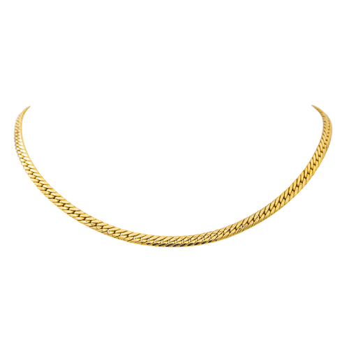 Collier Caplain Paris - Collier maille anglaise en or jaune 18 carats et saphir 58 Facettes 4446715CN
