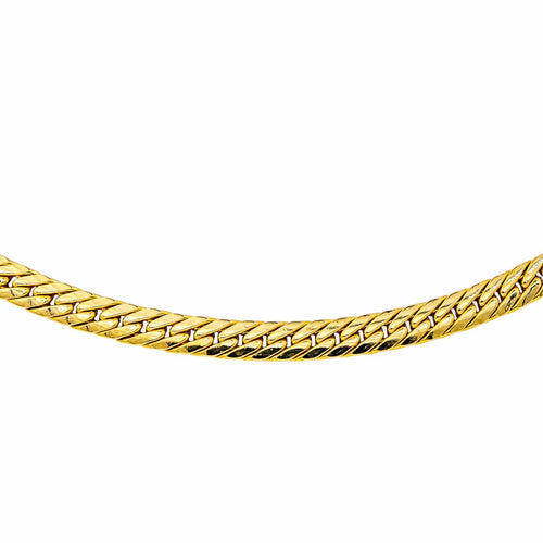 Collier Caplain Paris - Collier maille anglaise en or jaune 18 carats et saphir 58 Facettes 4446715CN