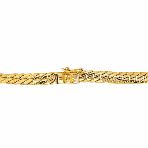 Collier Caplain Paris - Collier maille anglaise en or jaune 18 carats et saphir 58 Facettes 4446715CN
