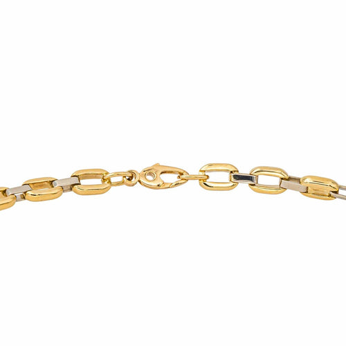 Collier Collier chaîne en or jaune et or blanc 18 carats 58 Facettes 4455432CN