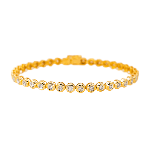 Bracelet Bracelet tennis en or jaune 18 carats et diamants 58 Facettes 4462737CN