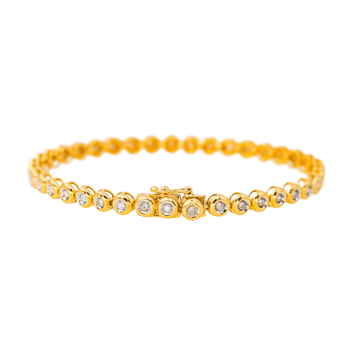 Bracelet Bracelet tennis en or jaune 18 carats et diamants 58 Facettes 4462737CN