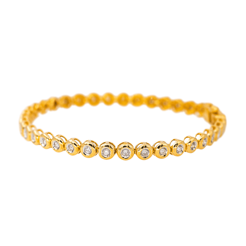 Bracelet Bracelet tennis en or jaune 18 carats et diamants 58 Facettes 4462737CN