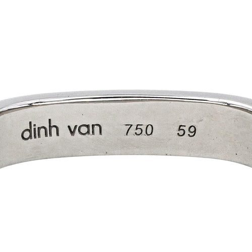 Bague 59 Dinh Van - Bague alliance carrée en or blanc 18 carats 58 Facettes 4463972CN
