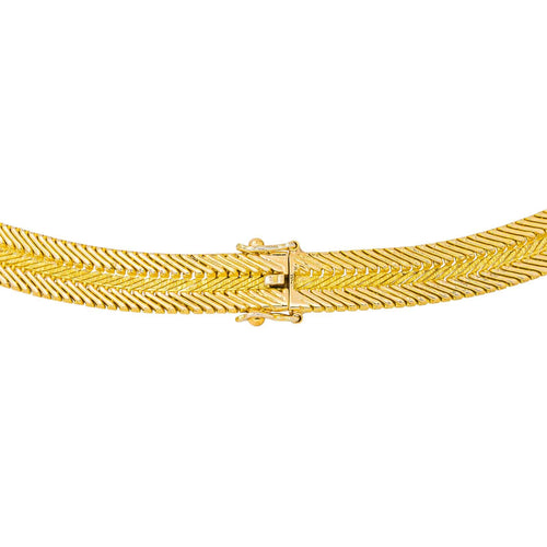 Collier Collier maille chevron en or jaune 18 carats 58 Facettes 4470155RV