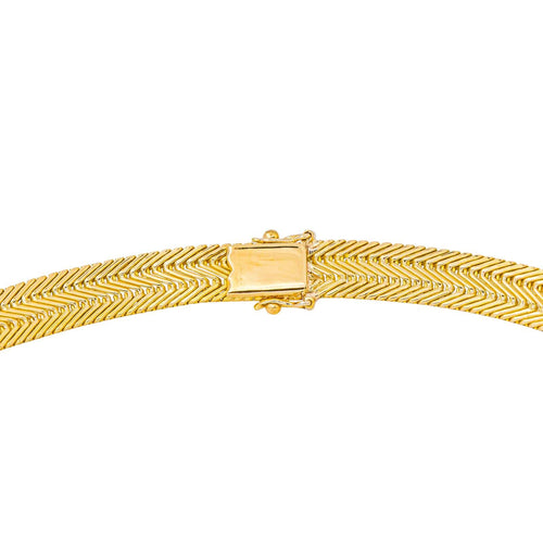 Collier Collier maille chevron en or jaune 18 carats 58 Facettes 4470155RV