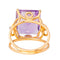 Bague 53 Bague cocktail en or jaune avec améthyste 58 Facettes 4471733CN
