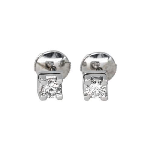 Boucles d'oreilles Boucles d’oreilles puces - Or blanc 18 carats et diamants 58 Facettes 4520967RV