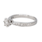Bague 52 Bague solitaire en or blanc 18 carats et diamants 58 Facettes 4520968RV