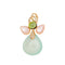 Pendentif Isabelle Langlois Mon Ange - Pendentif en or rose, calcite, tourmaline et diamants 58 Facettes 4521848CN
