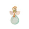 Pendentif Isabelle Langlois Mon Ange - Pendentif en or rose, calcite, tourmaline et diamants 58 Facettes 4521848CN