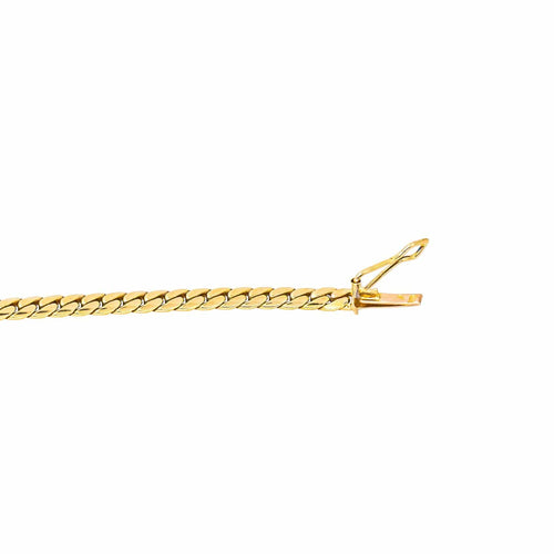 Collier Collier maille anglaise en or jaune avec saphirs et diamants 58 Facettes 4526721RV