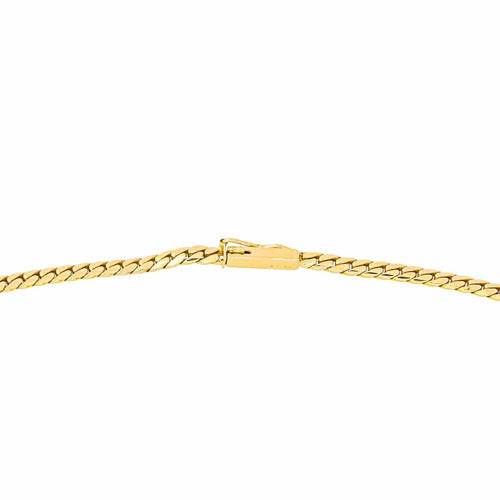 Collier Collier maille anglaise en or jaune avec saphirs et diamants 58 Facettes 4526721RV